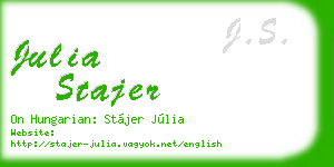 julia stajer business card