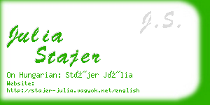 julia stajer business card